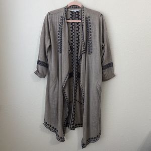 John Mark Gray and Black Open Front Cardigan